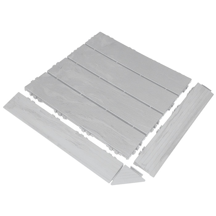 Golvplatta Woodlook Ljusgrå 11-pack Hestra